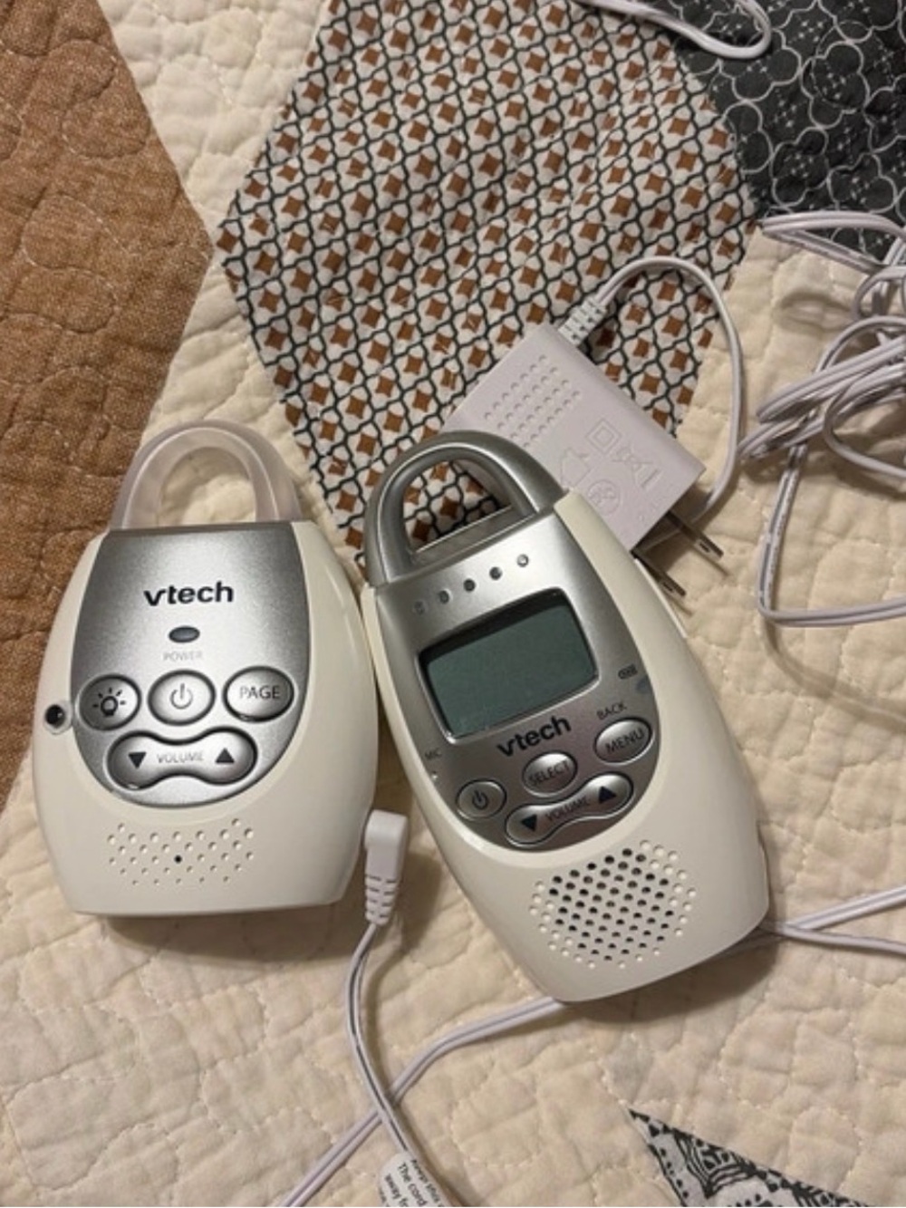 VTech Kids Baby Monitor Handset Pair in White/Silver